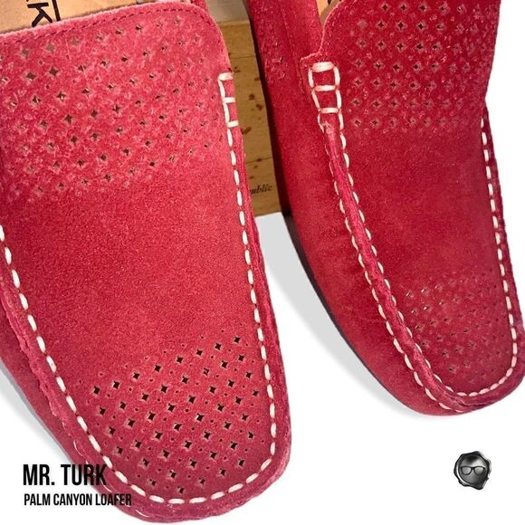 MR TURK PALM CANYON LOAFERS IN RED SUEDE MEN’S SIZE 9 LEATHER DRIVING MOCCASINS - Picture 9 of 12